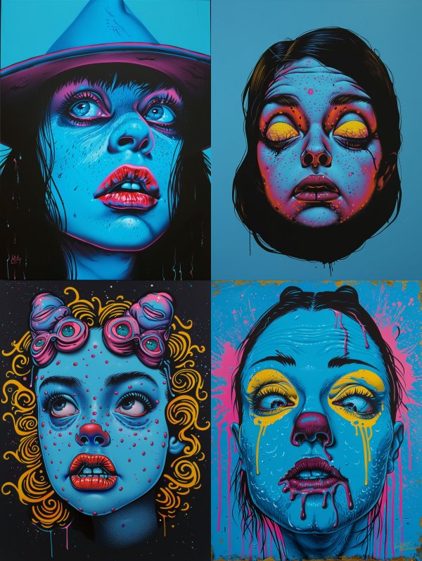 Surreal Blue Portraiture Series