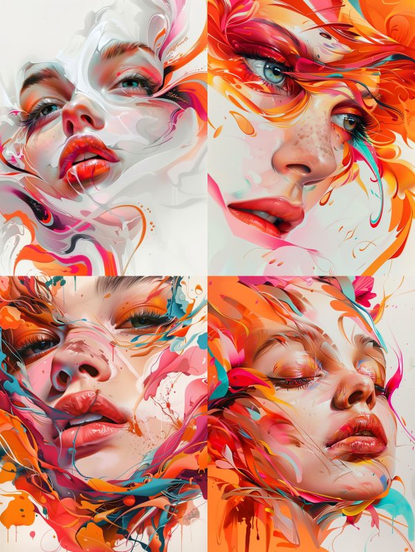 Abstract Fluid Portraiture Study