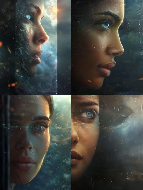 Ethereal Gazes Through Glass