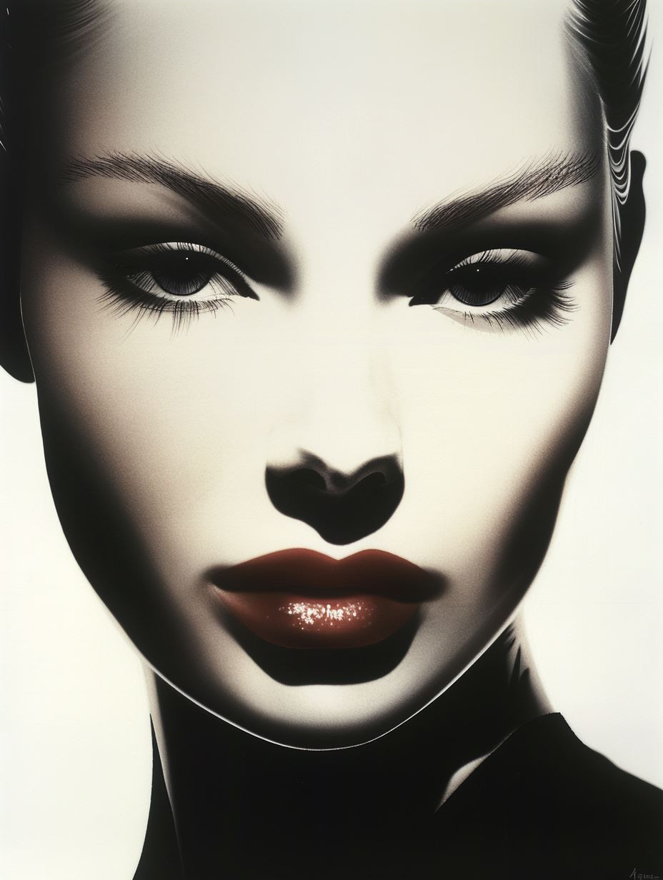 Noir Glamour High Contrast Portrait - Image 3