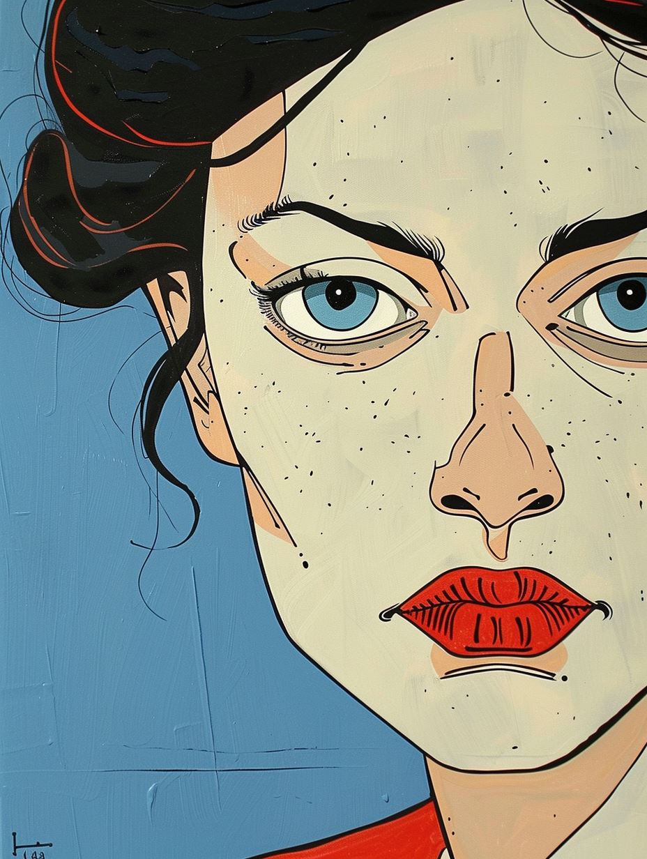 Emotional Portraits in Graphic Style - Image 1