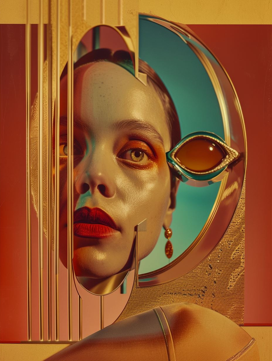 Fragmented Golden Gaze - Image 2