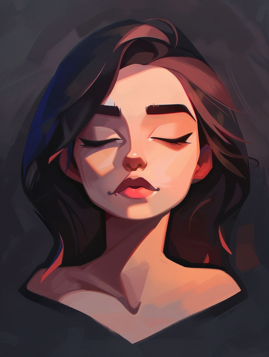 Mystic Gazes: Digital Portrait Study - Image 2