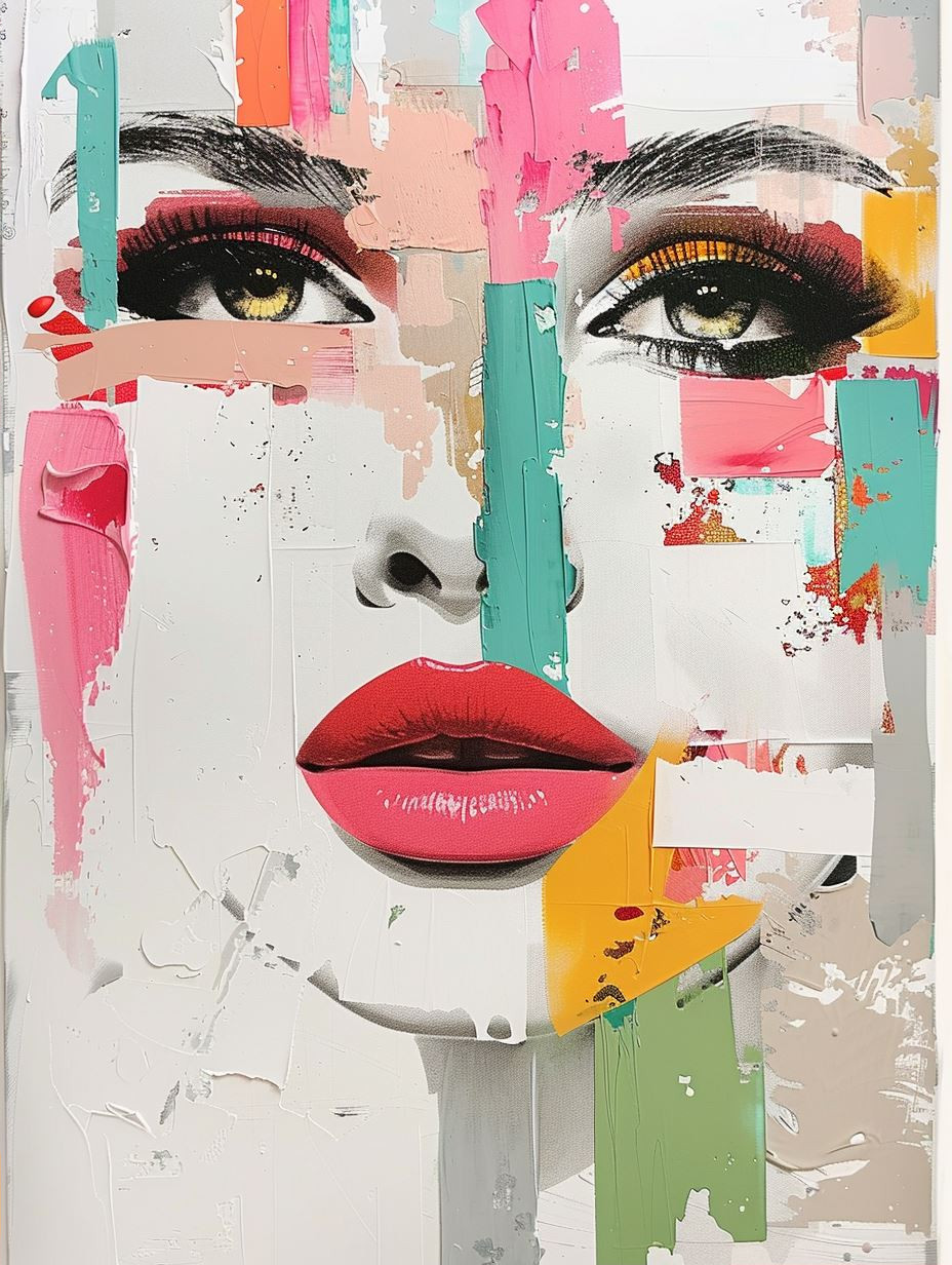 Fragmented Beauty: A Modern Collage - Image 2