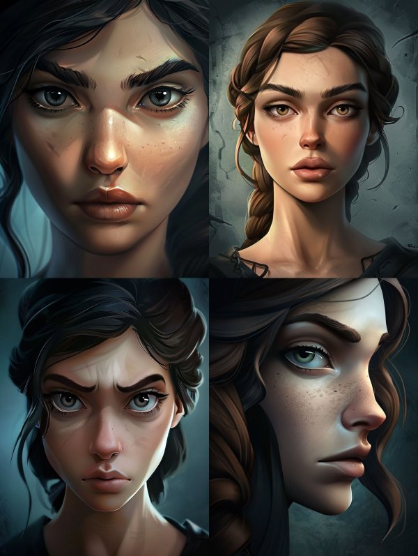 Four Expressions of a Digital Muse
