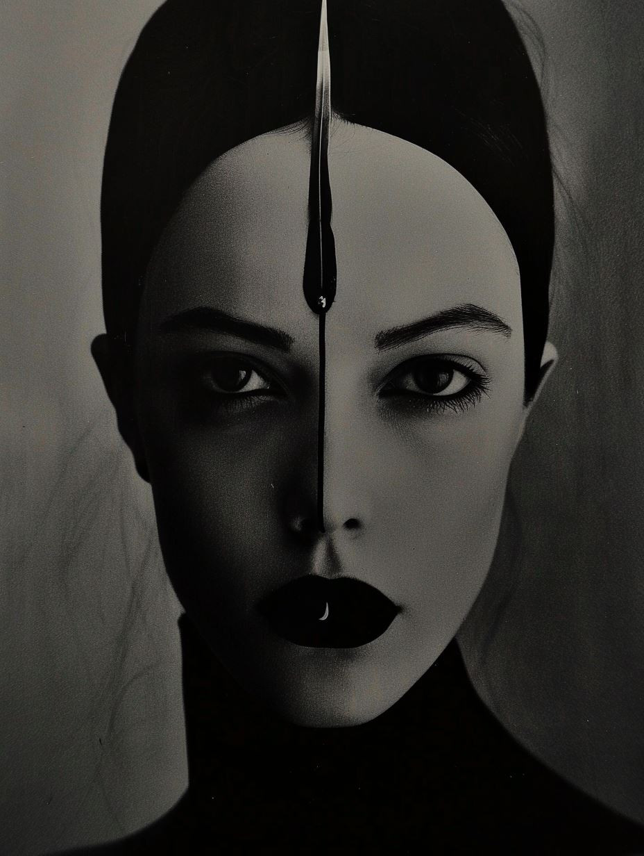 Monolithic Noir Symmetry Portrait - Image 1