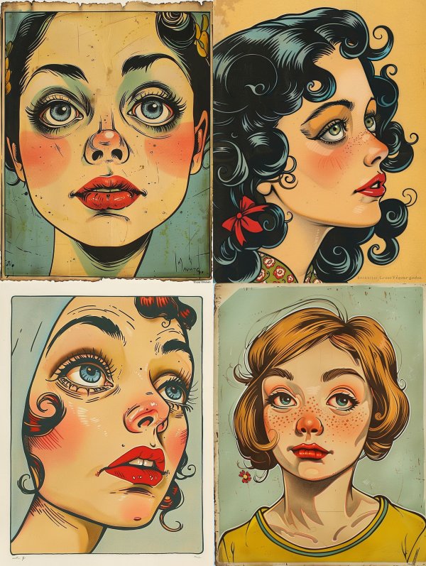 Vintage Stylized Female Portraiture