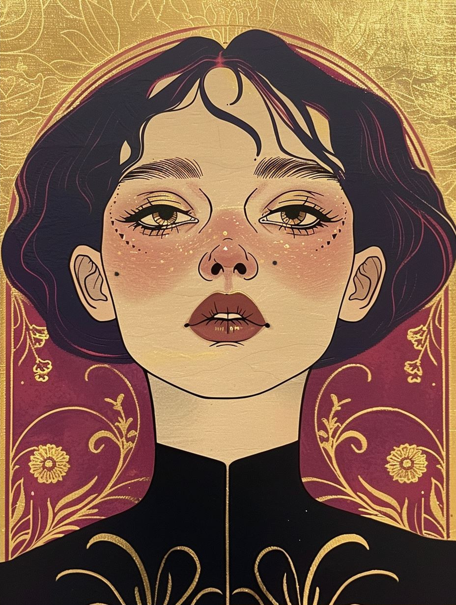 Ethereal Gilded Portrait Series - Image 2