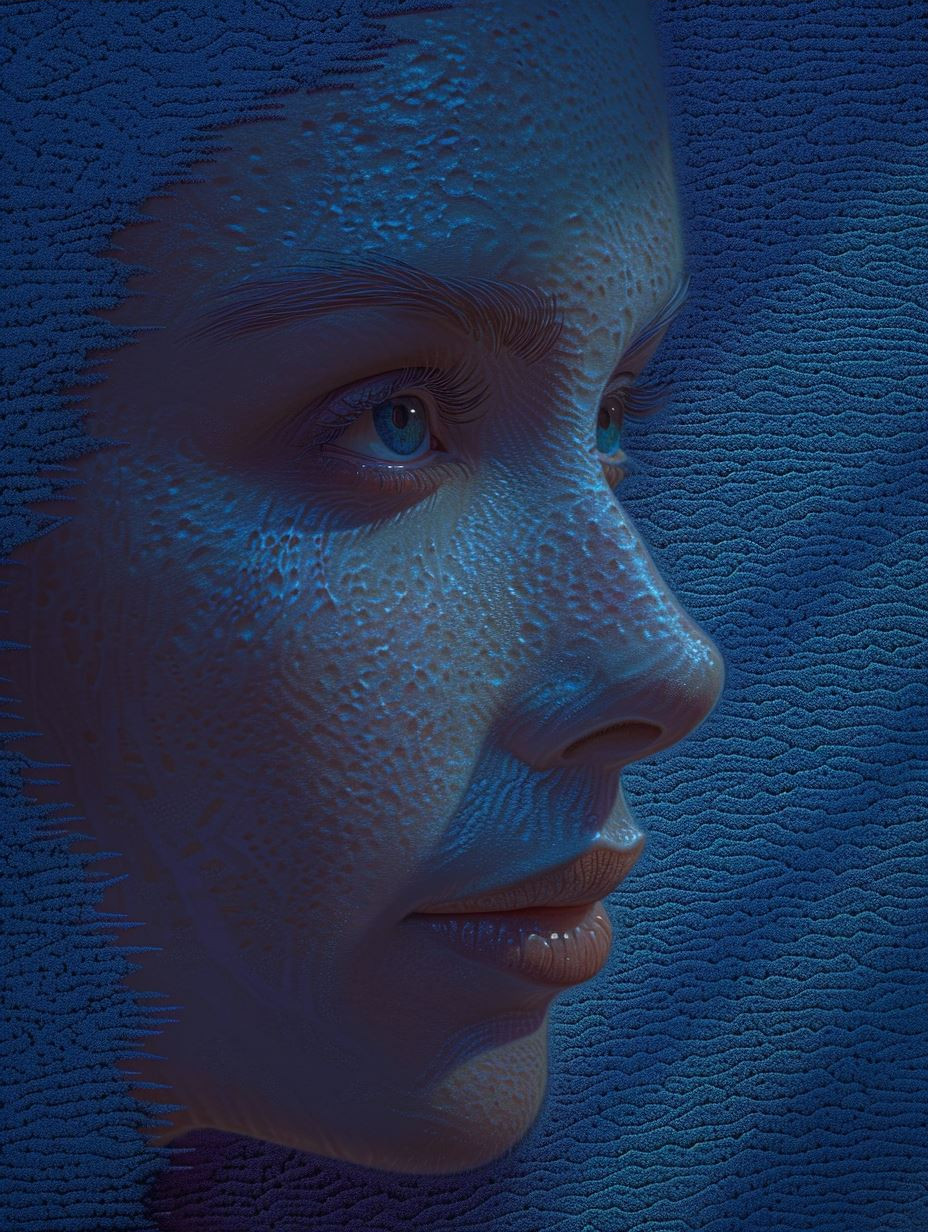 Ethereal Blue Stone Portraits - Image 3
