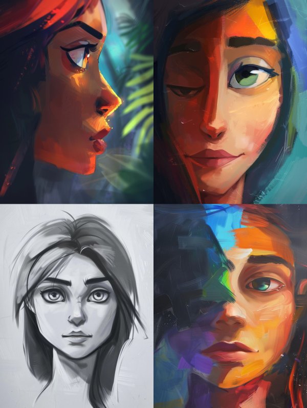 Digital Portraits: A Study in Light and Color