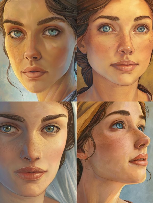 Ethereal Gazes: A Study of Digital Portraits