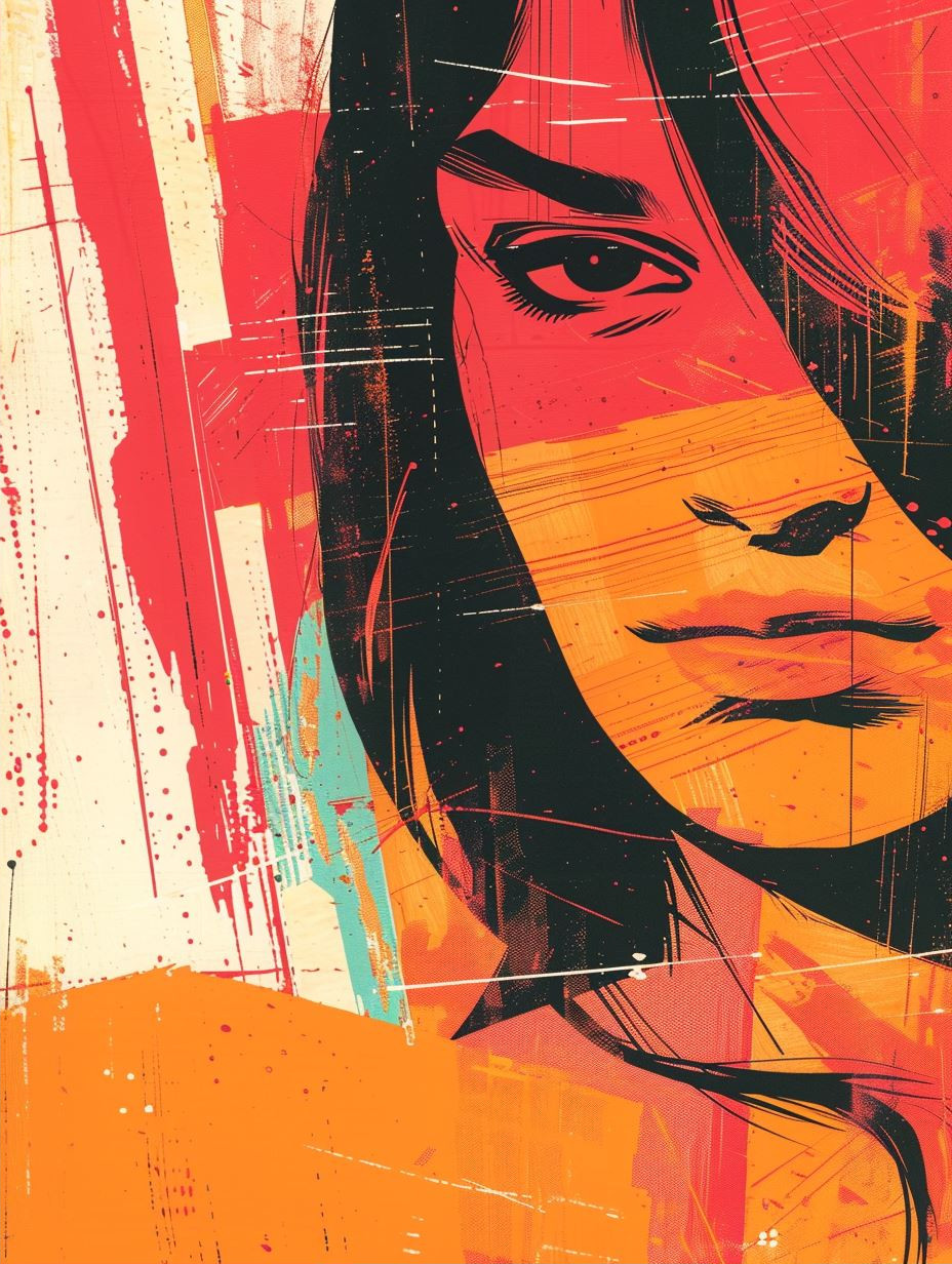 Bold Abstract Portrait Collage - Image 2