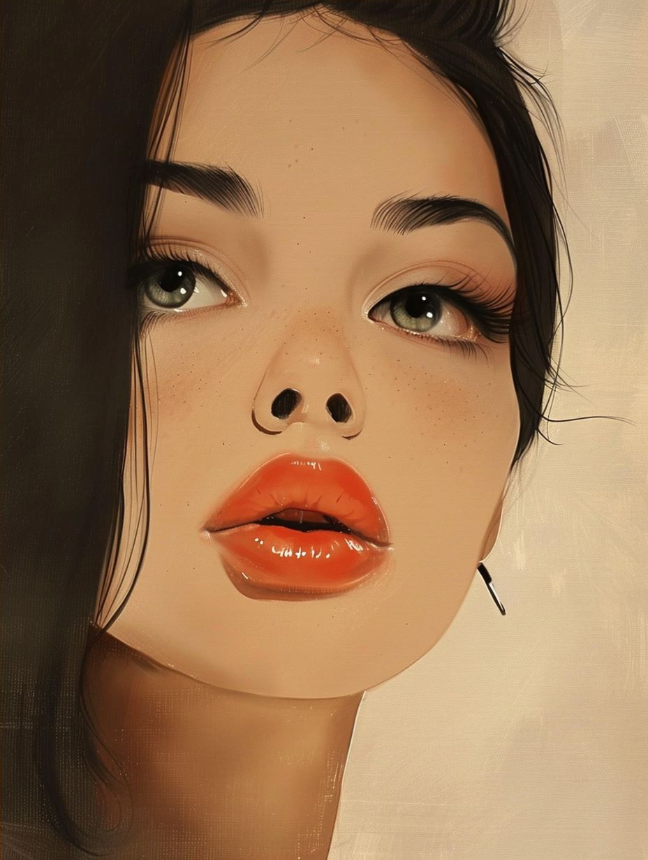 Serene Digital Portrait Study - Image 4