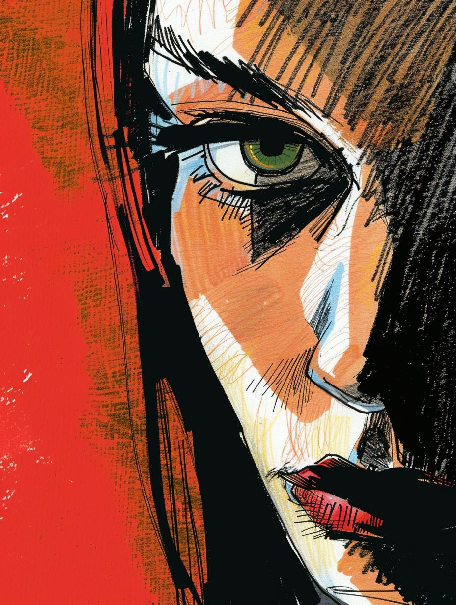Bold Noir Graphic Portrait - Image 1