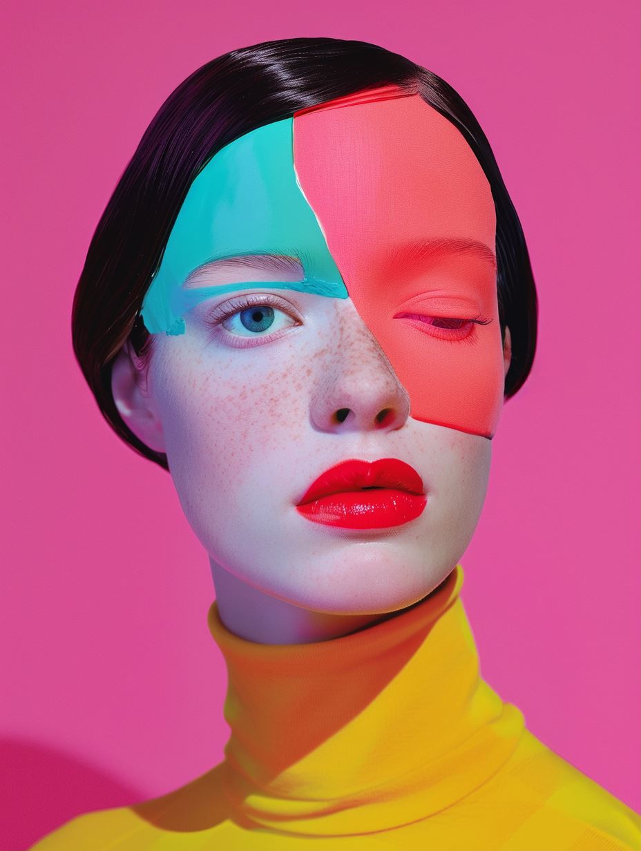 Chromatic Visions: A Study in Surreal Beauty - Image 1