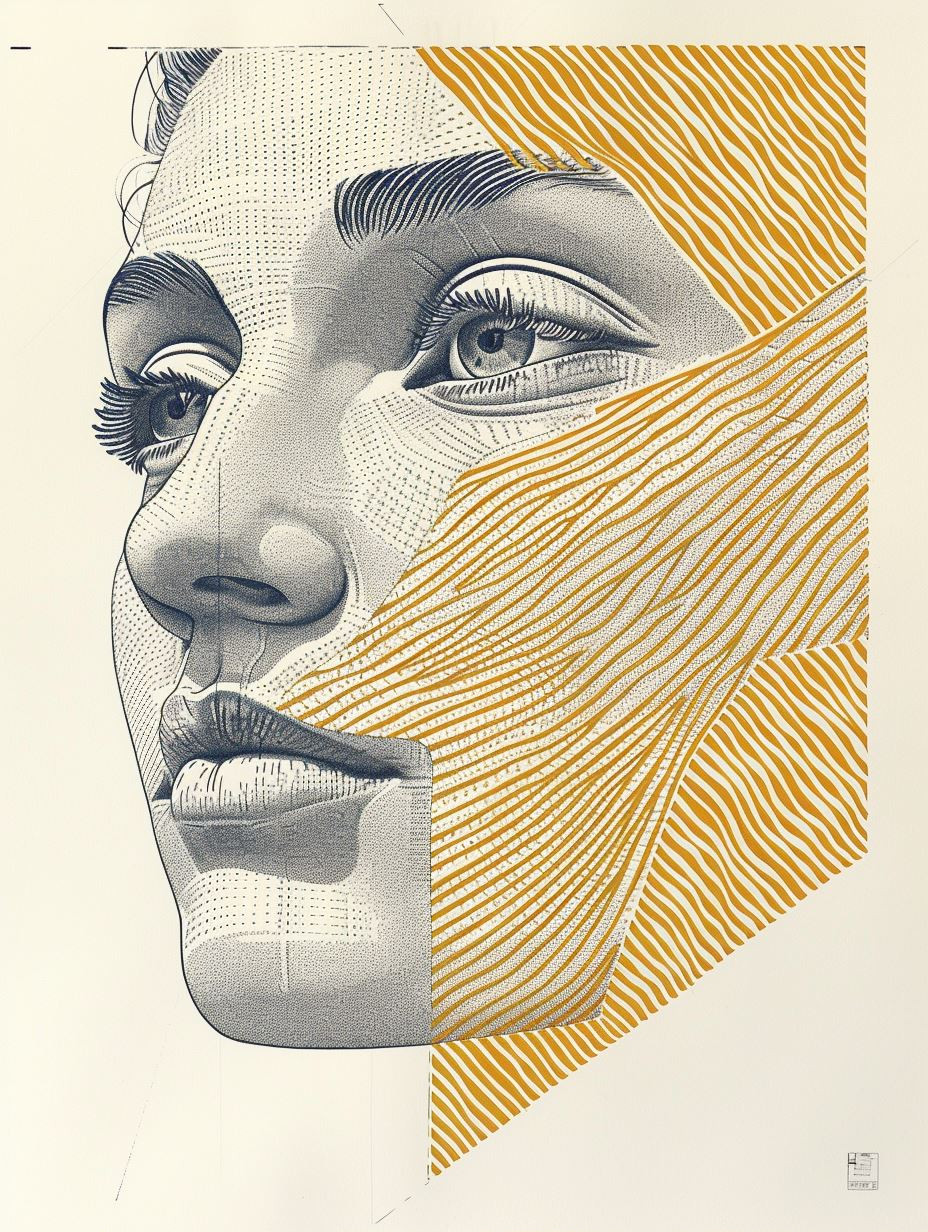 Geometric Golden Portrait Studies - Image 1