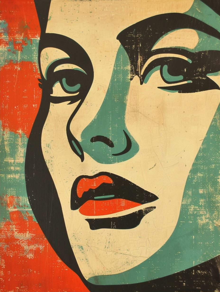 Vibrant Pop Art Quad Portrait - Image 2