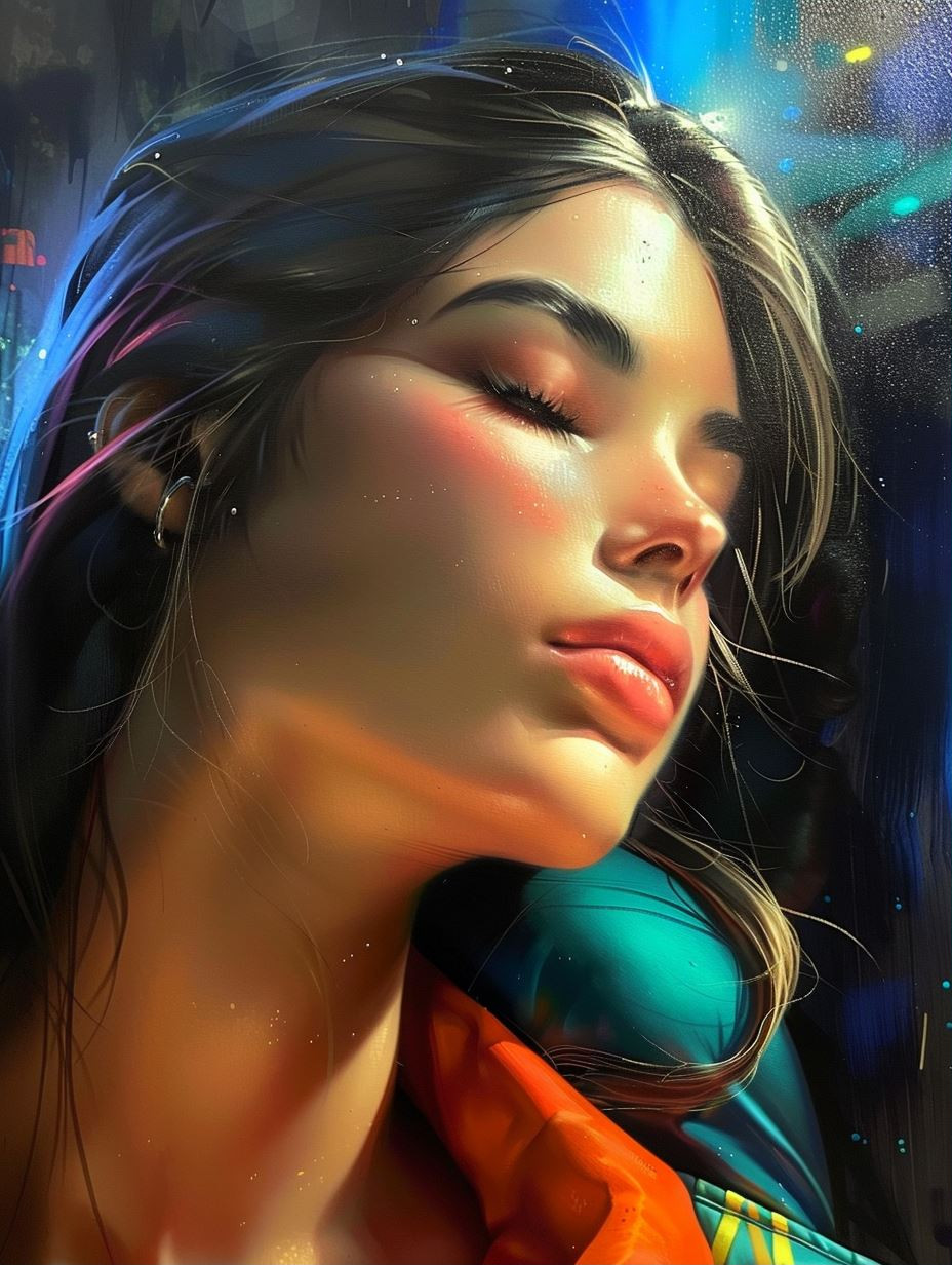 Neon Dreams: Digital Portrait Collection - Image 1