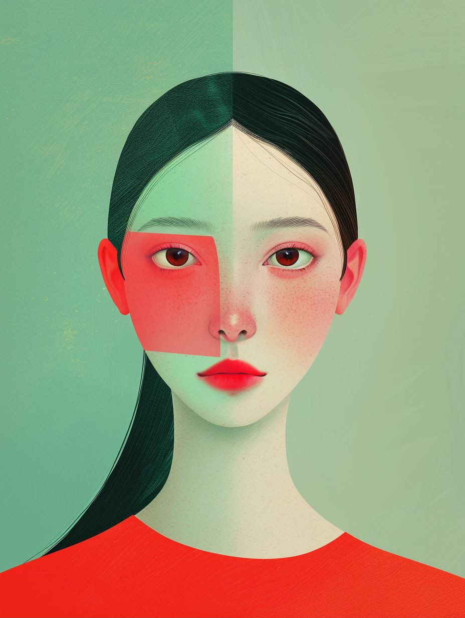 Geometric Portraits in Bold Contrast - Image 1