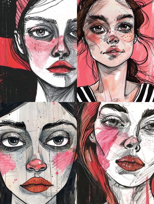 Four Expressions of Modern Feminine Art