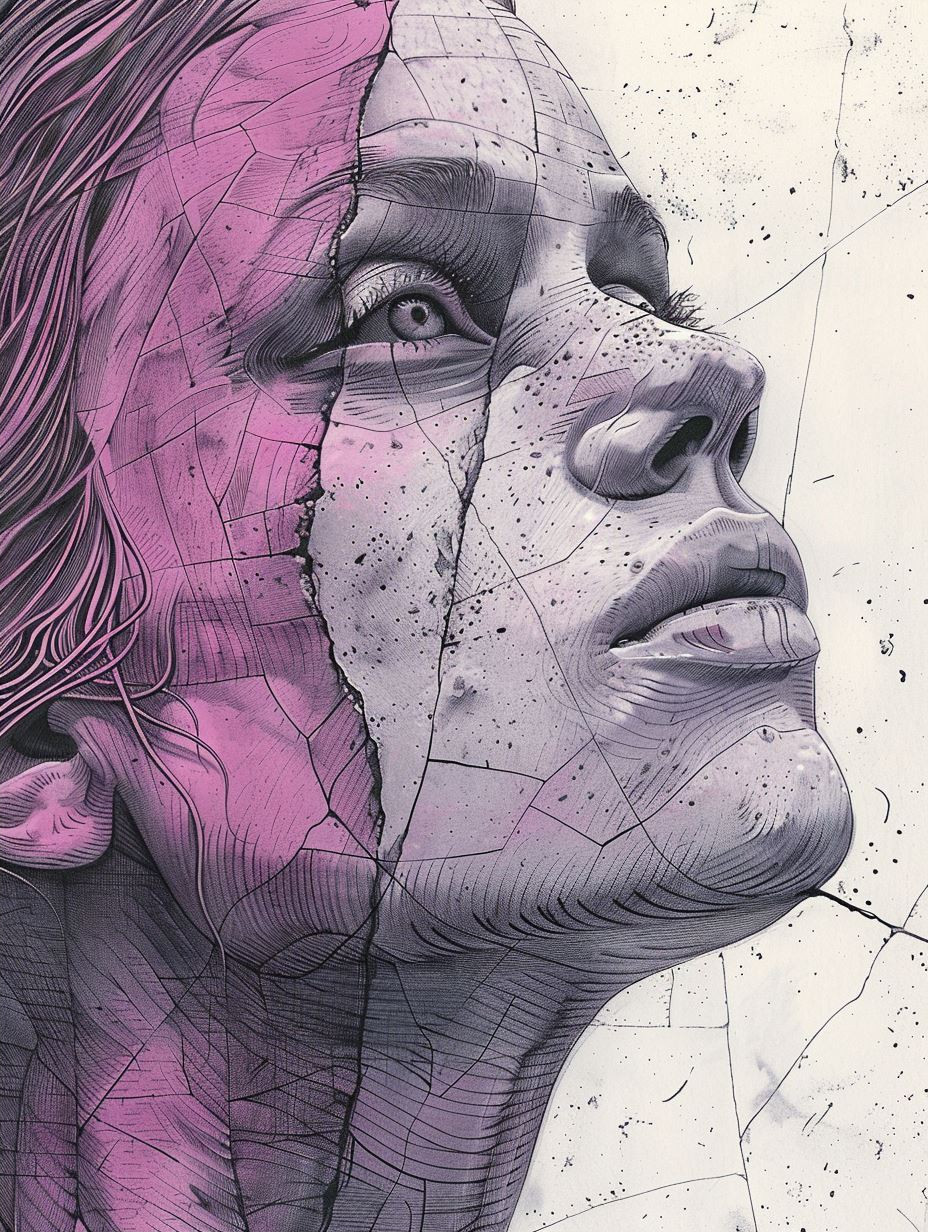 Ethereal Topographic Portrait Study - Image 2