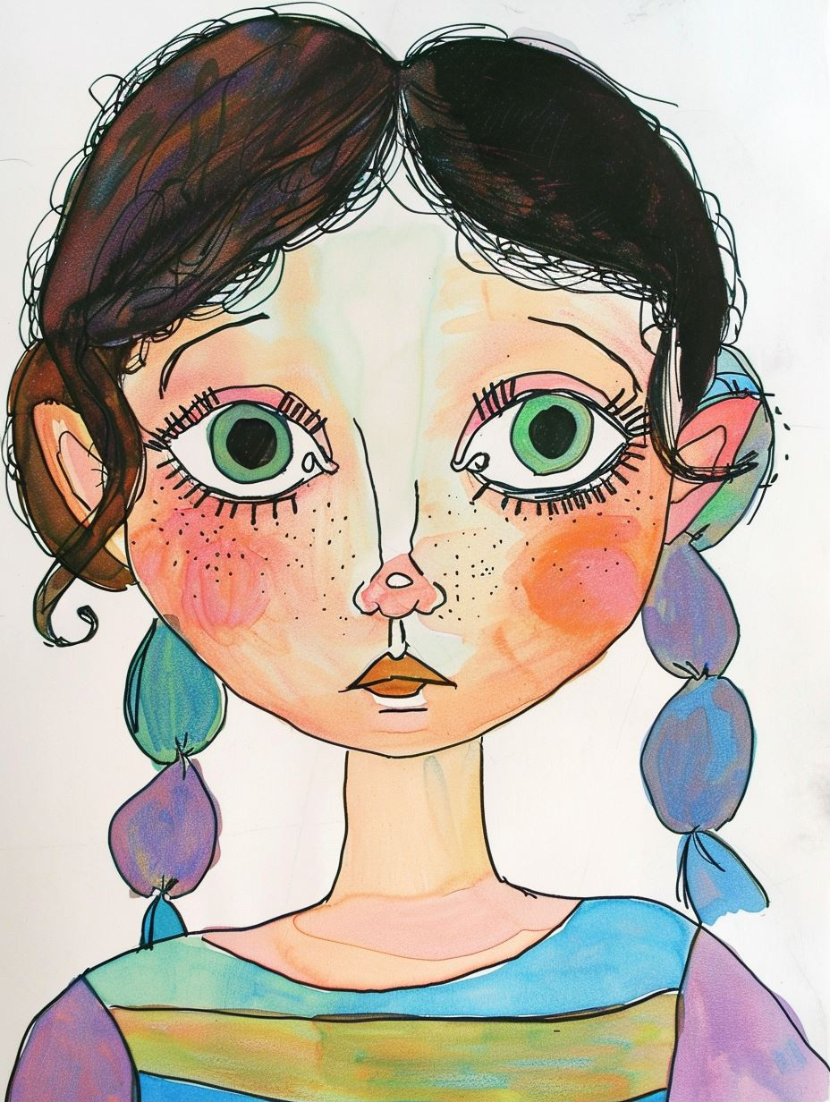 Whimsical Pastel Portrait Studies - Image 2
