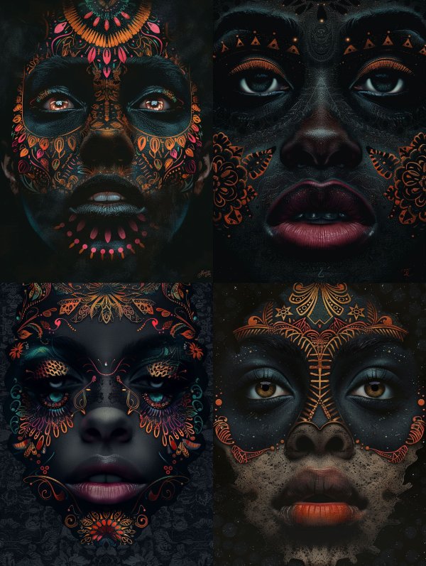 Neon Tribal Ethereal Portrait