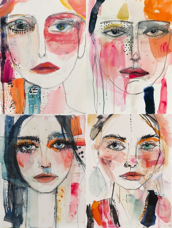 Abstract Visions of Feminine Grace