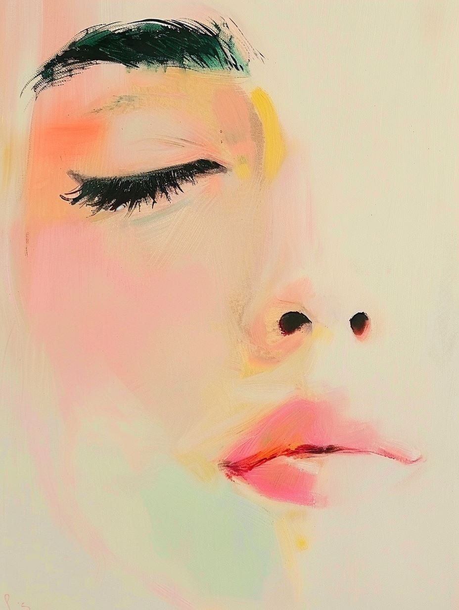 Pastel Dreams: A Four-Panel Portrait Study - Image 3