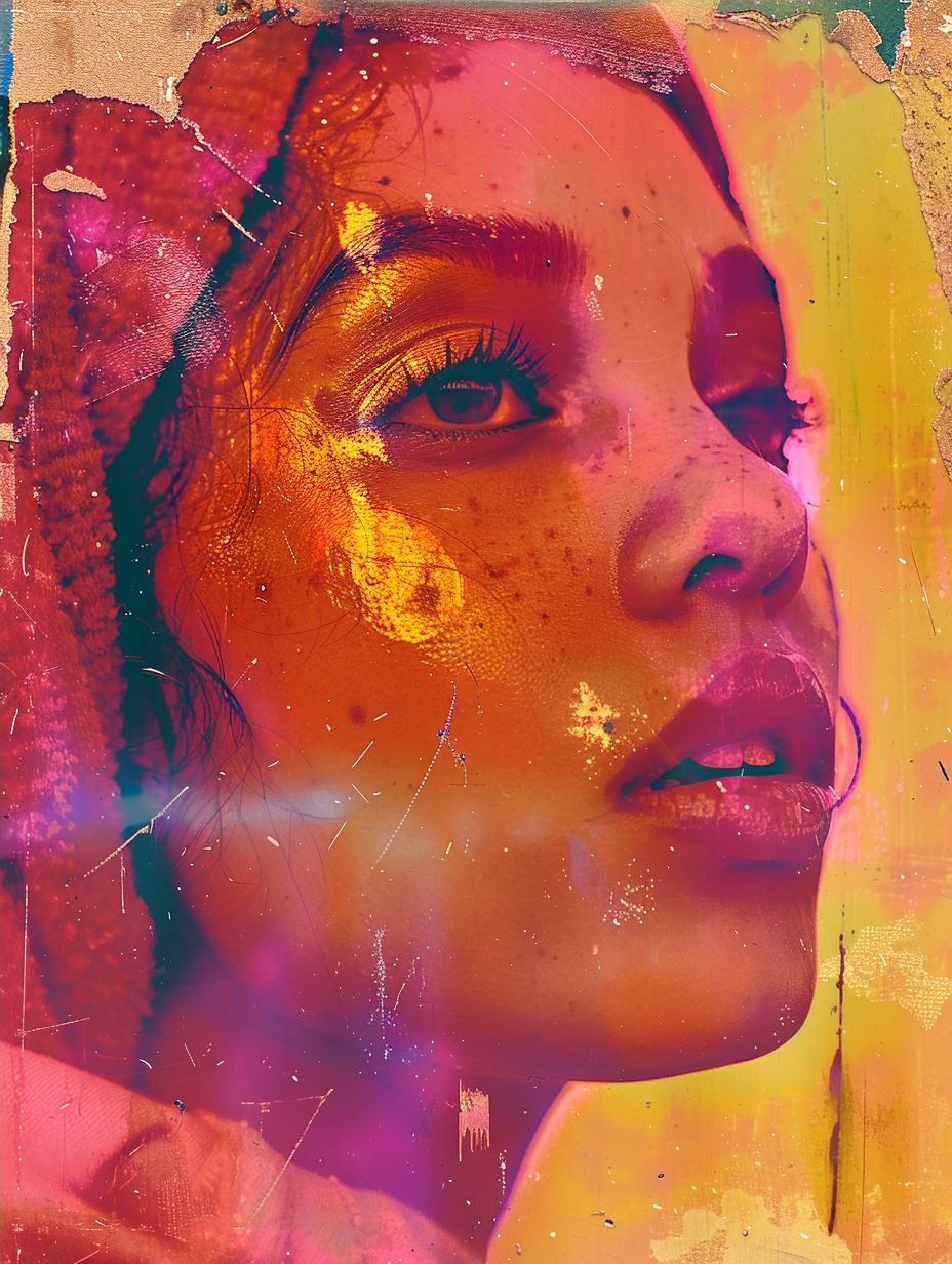 Neon Visions: A Surreal Portrait Study - Image 4