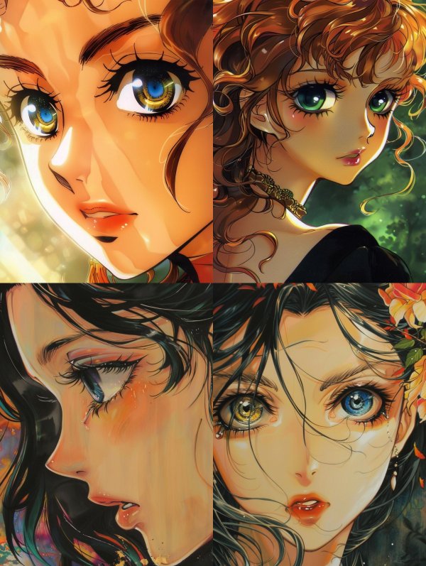 Ethereal Gazes: A Study in Anime Beauty