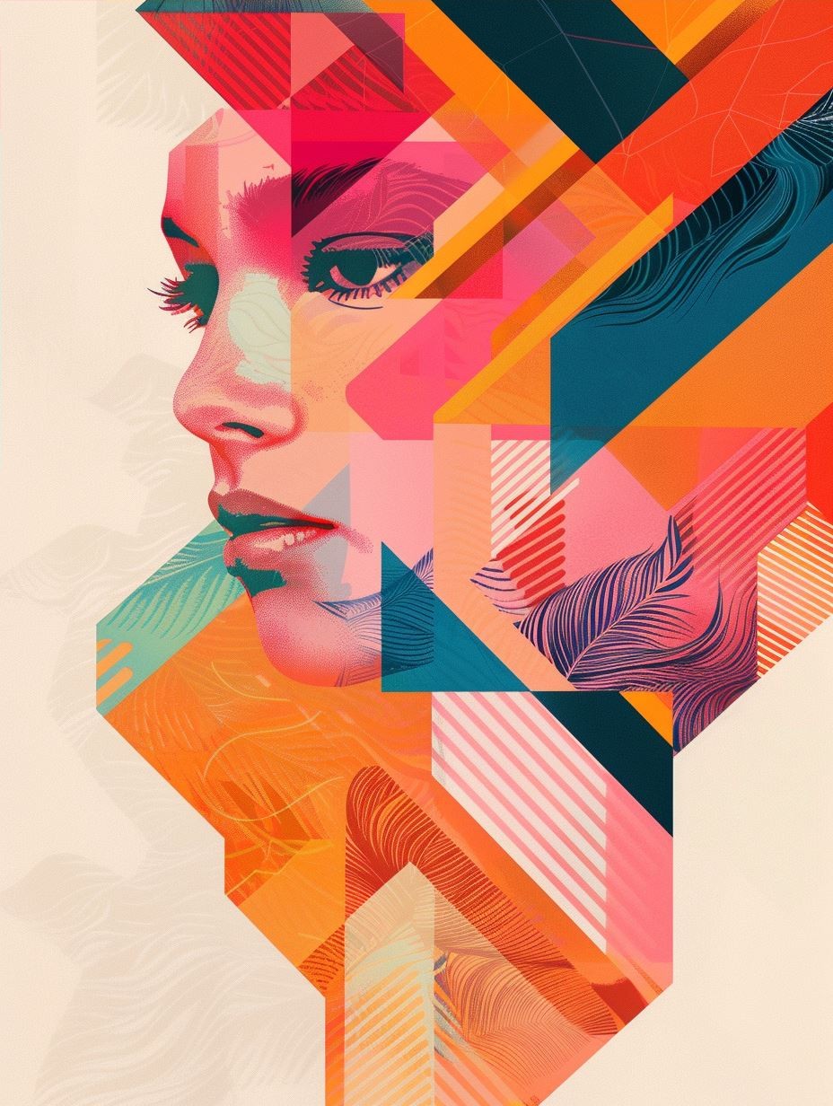 Prismatic Geometric Portrait Study - Image 4