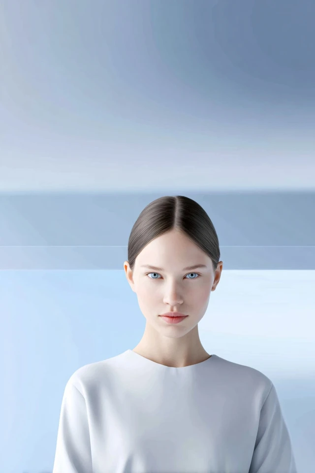 Serene Blue Minimalist Aesthetics - Image 1