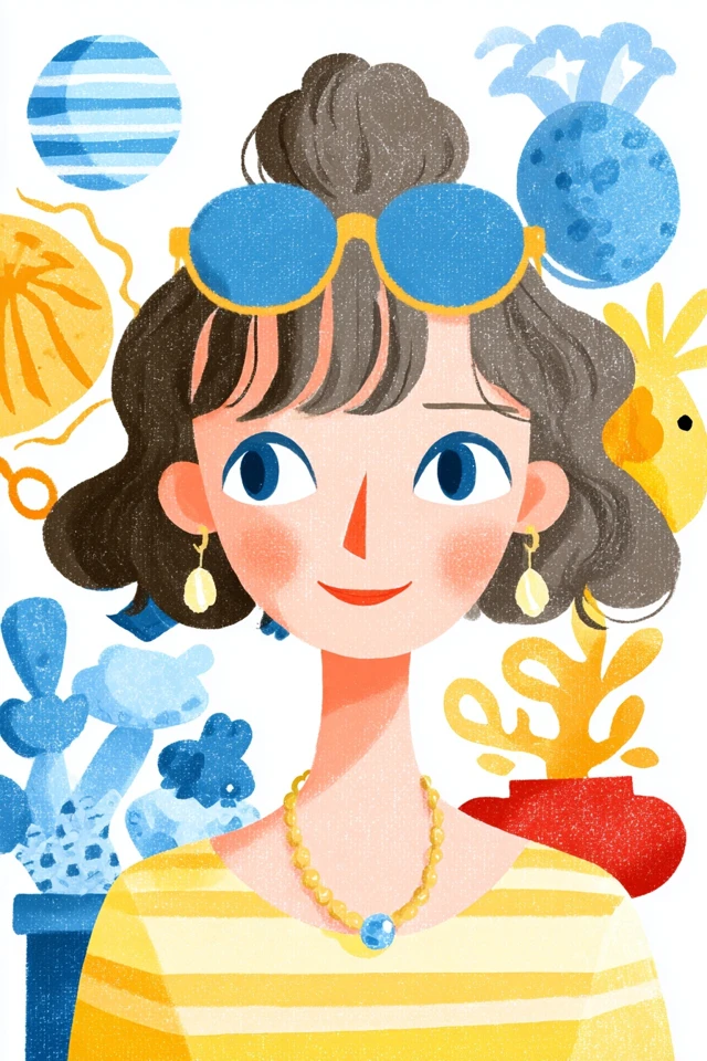Sunny Pastel Portrait - Image 1
