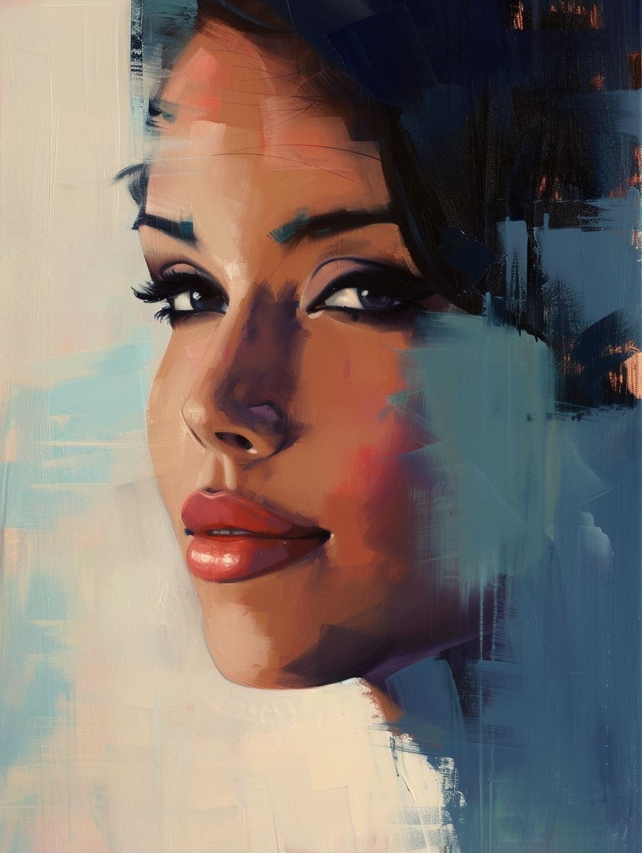 Modern Impressionist Digital Portrait - Image 2