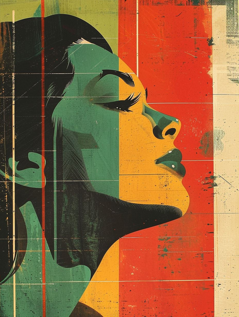 Geometric Portraits in Vibrant Hue - Image 4