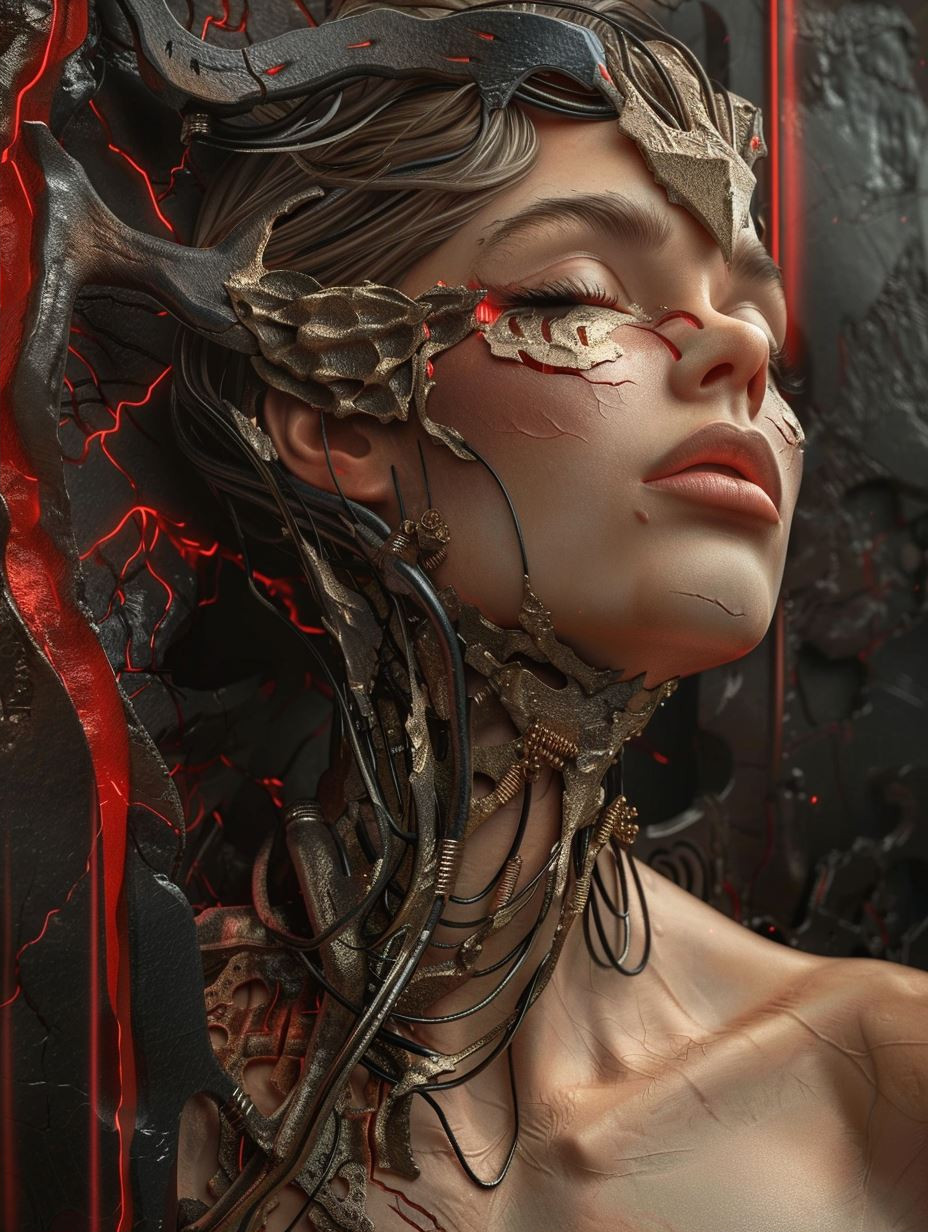 Ethereal Crimson Gothic Fusion - Image 2