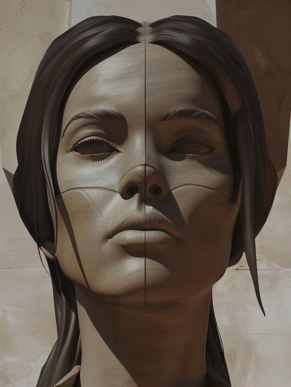 Fragmented Sculptural Portrait Studies - Image 1