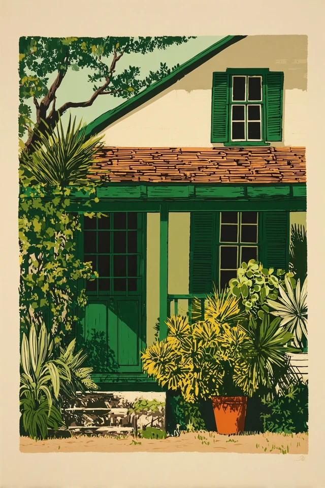Emerald Screen Print Portrait - Image 6