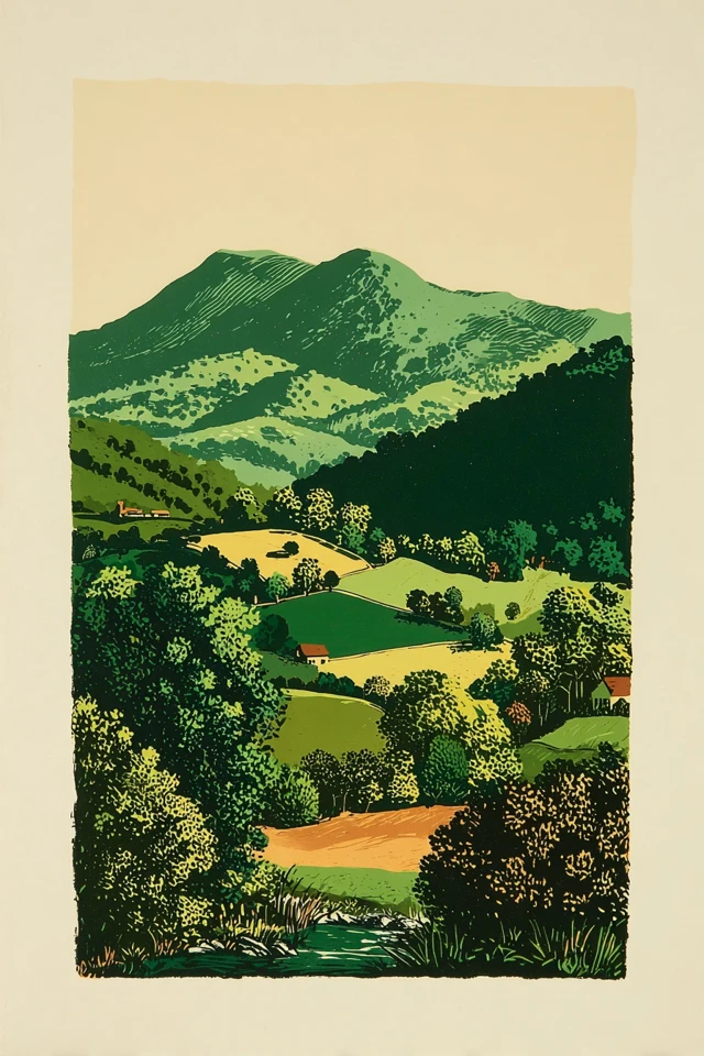 Emerald Screen Print Portrait - Image 2