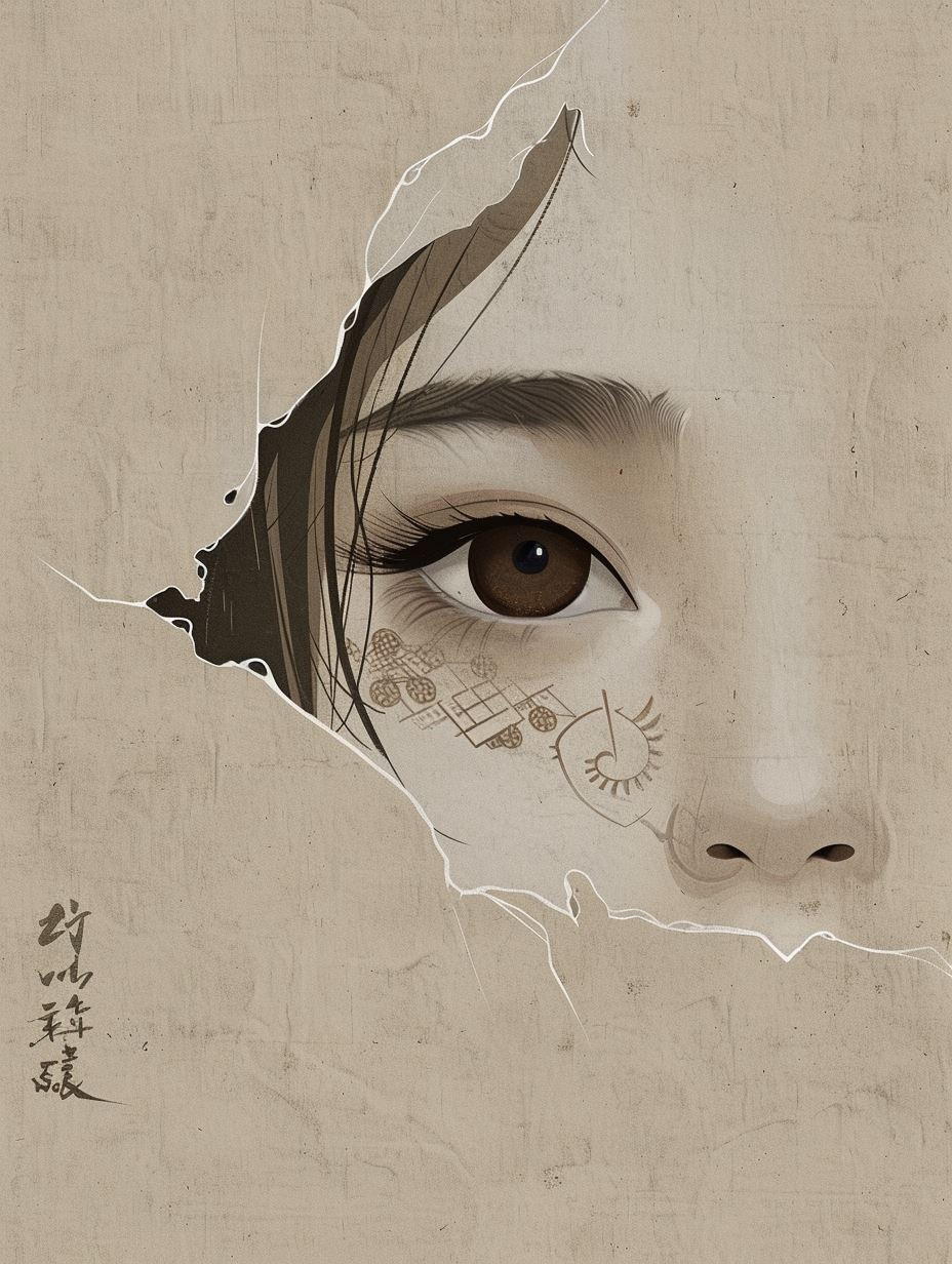 Ethereal Vintage Portrait Study - Image 2