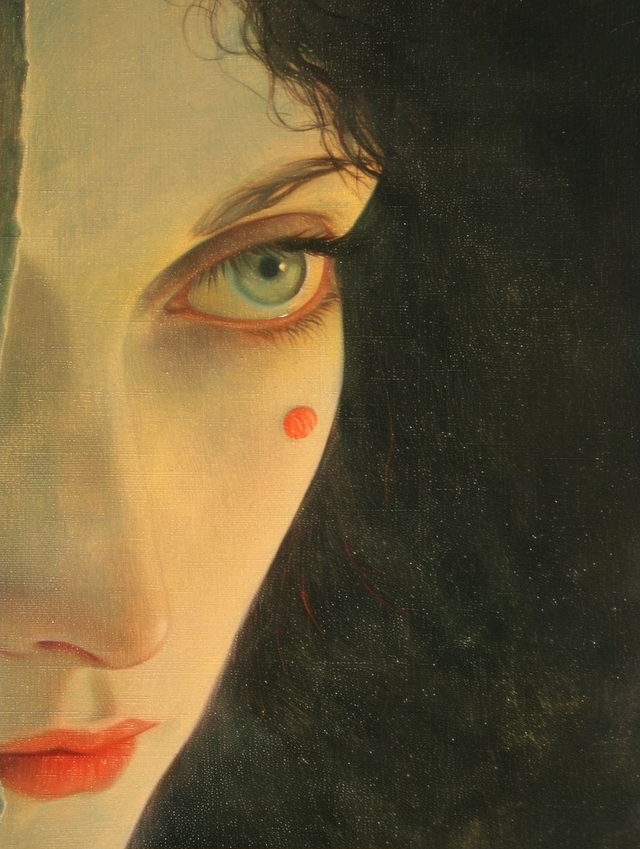 Ethereal Gaze in Warm Oil - Image 2