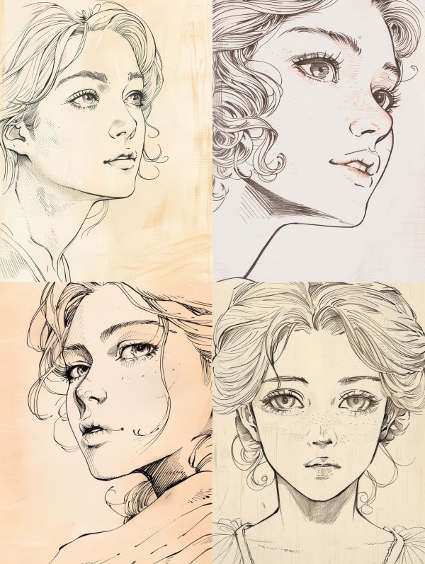 Ethereal Sketches of Feminine Grace