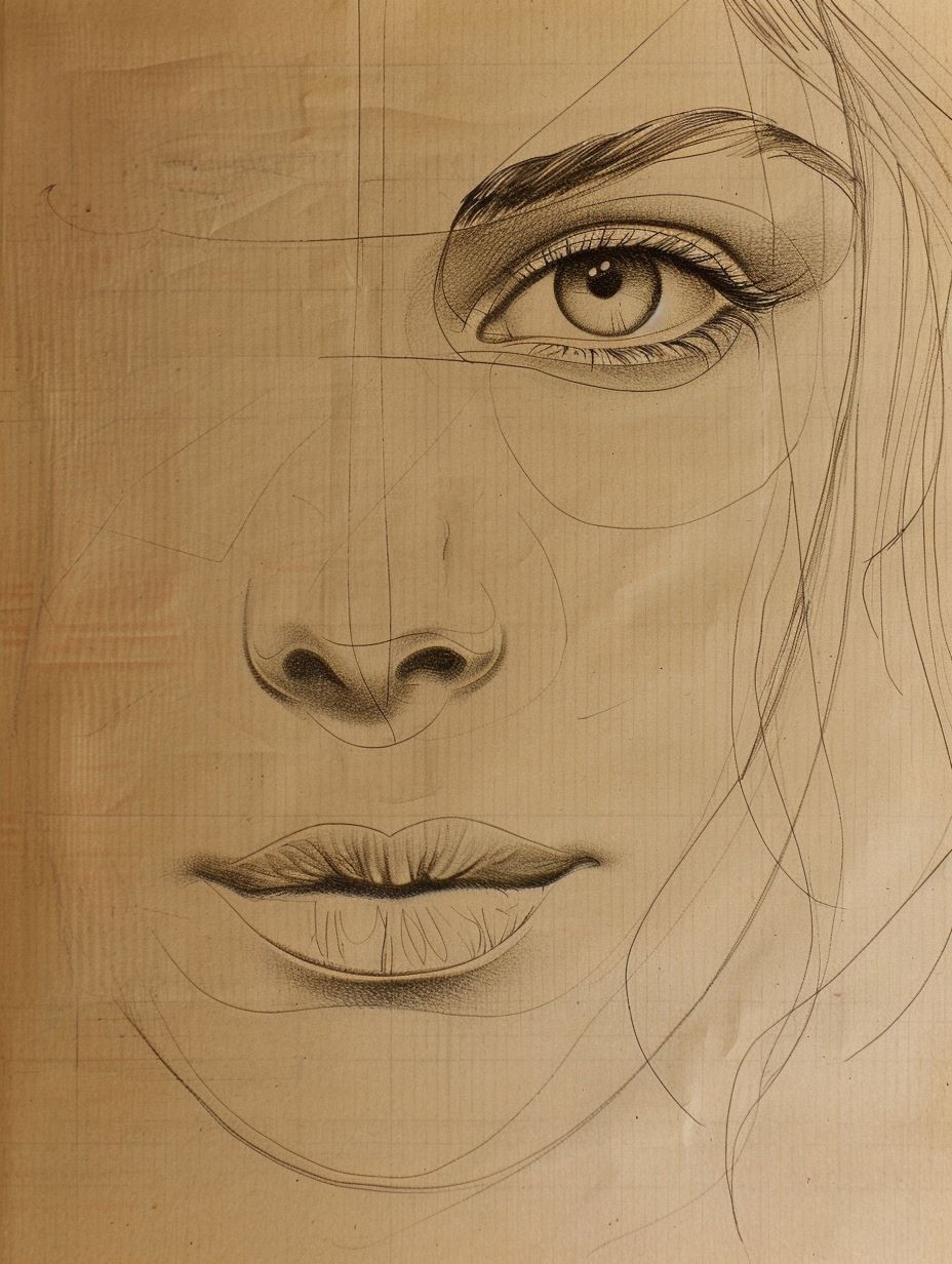 Architectural Portrait Sketch Study - Image 2
