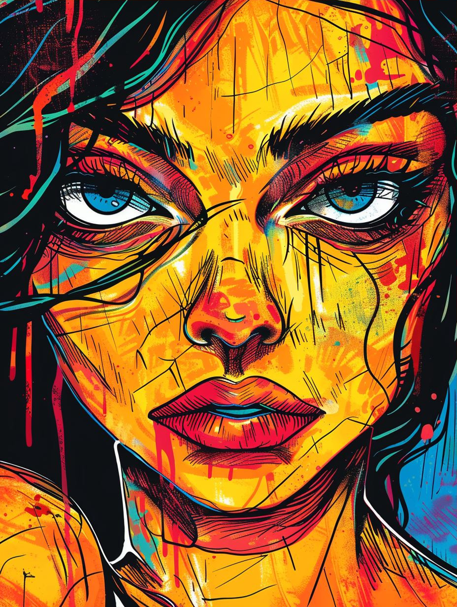 Vibrant Emotional Portrait Collage - Image 3