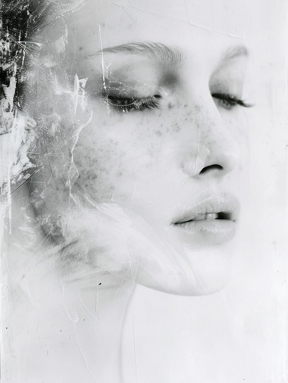 Ethereal Monochrome Beauty Portrait - Image 4