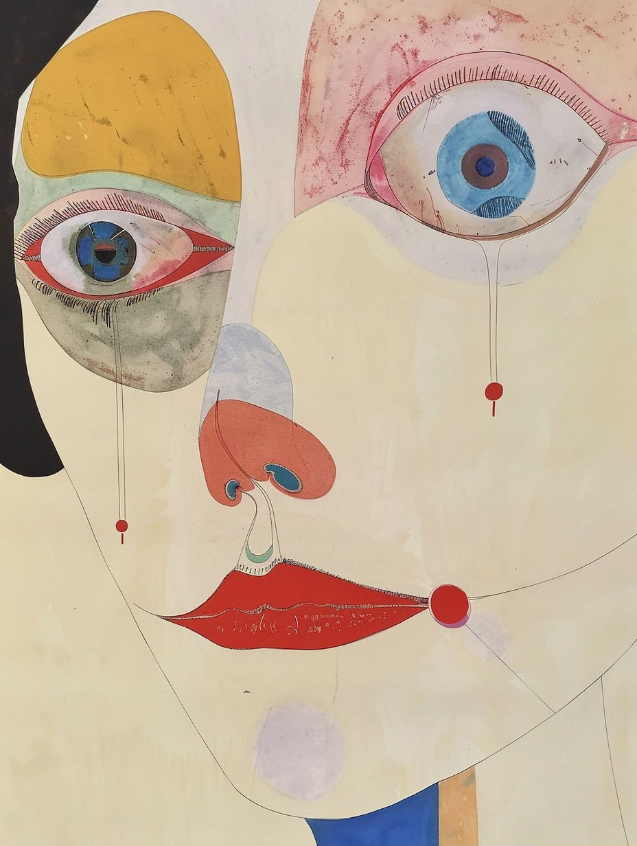 Fragmented Surrealist Portrait Study - Image 2