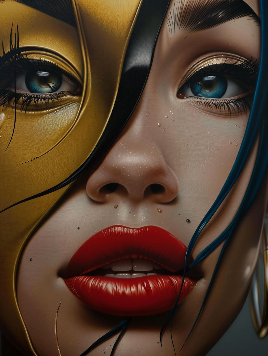 Gilded Fragments of Feminine Beauty - Image 1