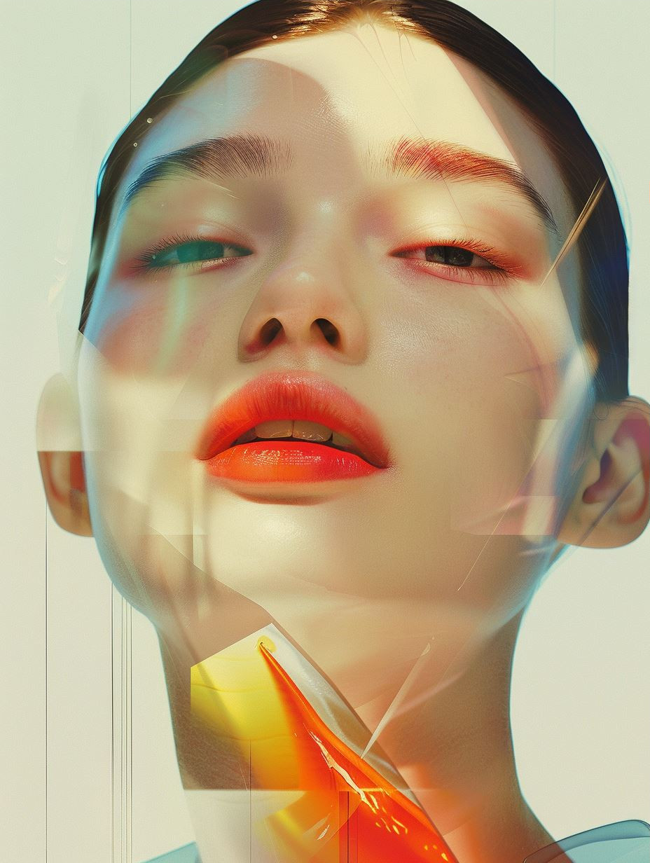 Ethereal Glass Prism Portrait - Image 3