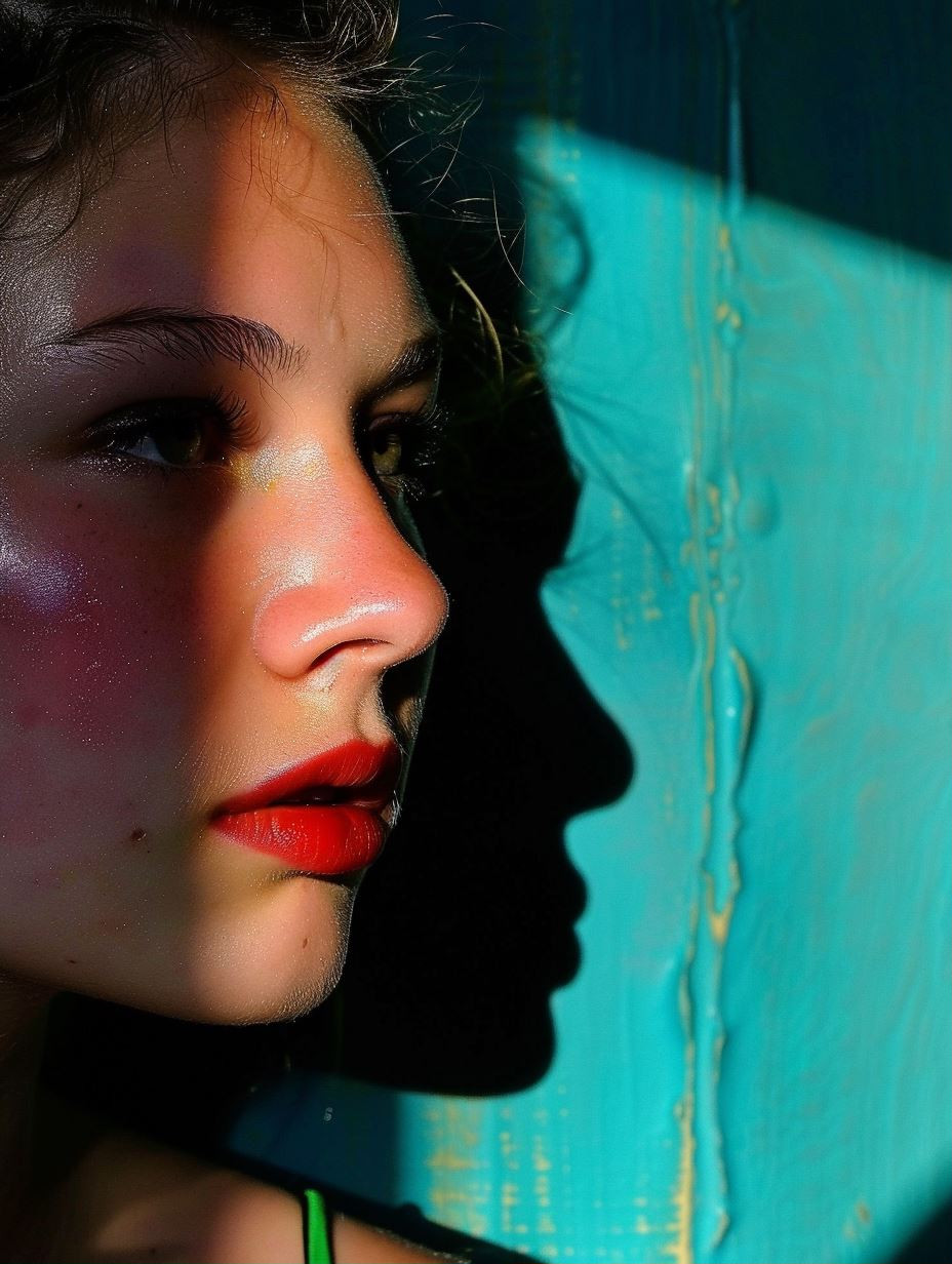 Neon Shadow Portrait Study